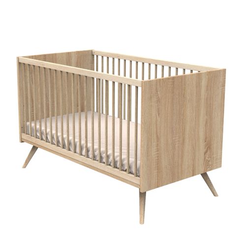 Lit Bébé évolutif 140x70cm En Bois Marron