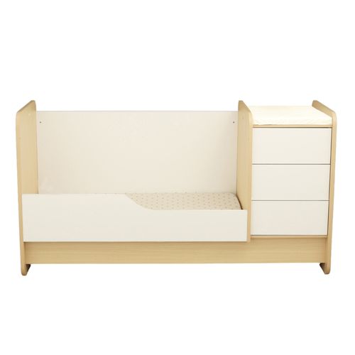 Lit Combiné 140x70 évolutif En 90x190 Avec Commode à Langer 3 Tiroirs