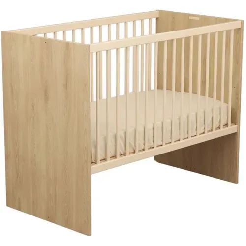 Ensemble Chambre Adèle 3 Pièces – Lit Évolutif 120x60, Commode et Armoire Hêtre/crème