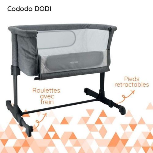 Lit Cododo Dodi Pour Bébé 0-6 Mois — Matelas 4 Cm, 5 Hauteurs, Anti-reflux