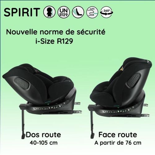 Siège Auto Évolutif Spirit R129 I-size 40–150 Cm, Rotation 360°, Isofix