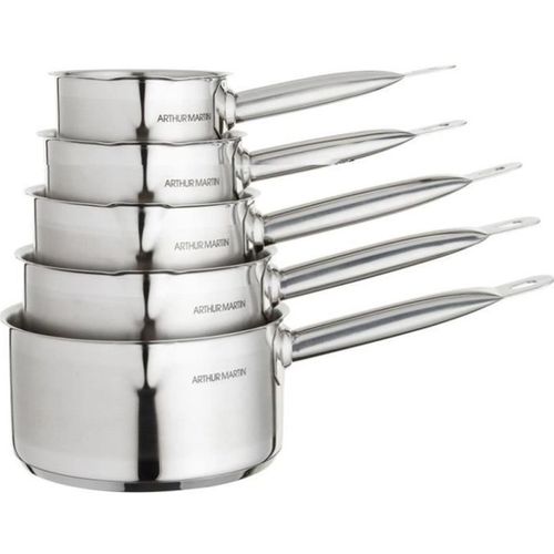 Set De 5 Casseroles Inox 12/14/16/18/20 Cm - Fond Capsule