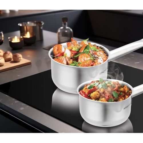 Set De 5 Casseroles Inox 12/14/16/18/20 Cm - Fond Capsule