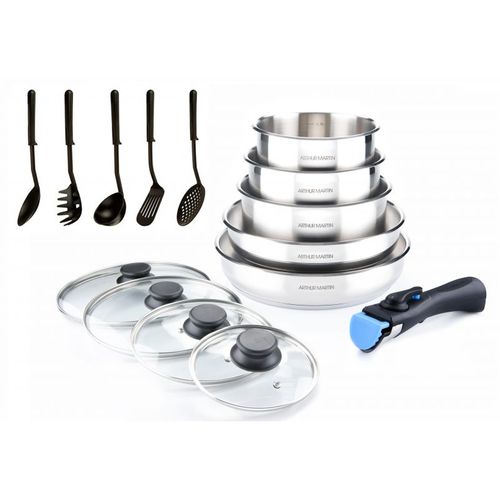 Batterie De Cuisine Inox 15 Pièces  5535