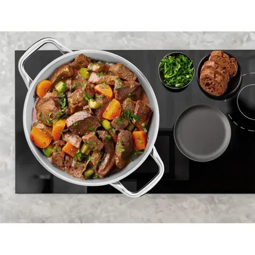 Marmite Inox 24 Cm 5 L Avec Couvercle Verre - Compatible Induction