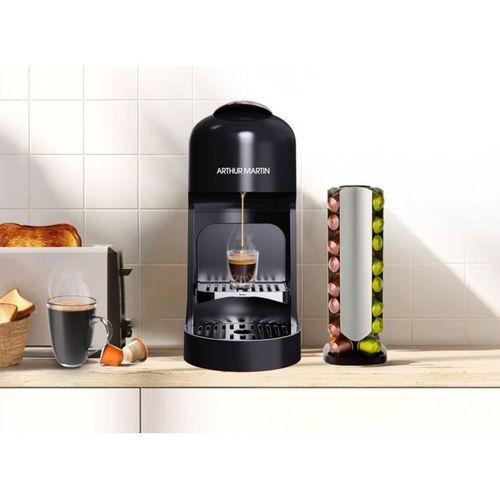 Machine à Café à Capsules Compacte Noire 1400 W, 20 Bars, Espresso Et Lungo