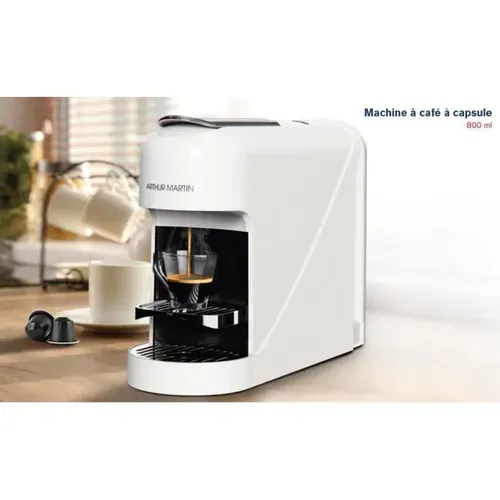 Machine à Café à Capsules 20bars Compatible Nespresso Blanc - Amn230b