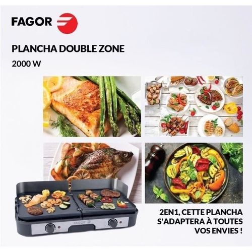 Plancha électrique  Inox Extra Large - 2200 W - Fg823