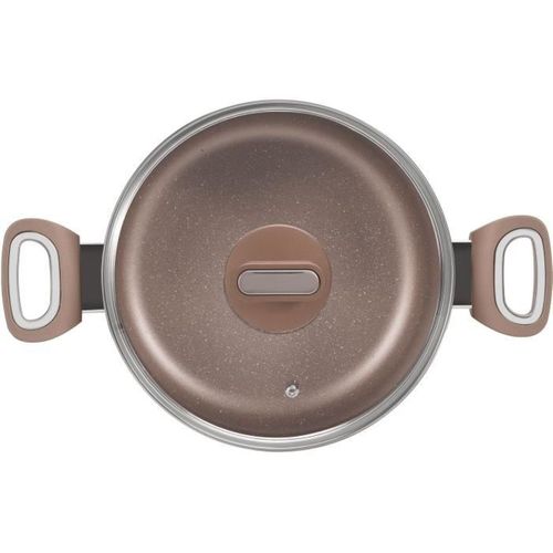 Marmite 28 Cm Aluminium 6,3 L - Antiadhésive, Compatible Induction