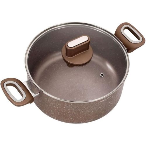 Marmite 28 Cm Aluminium 6,3 L - Antiadhésive, Compatible Induction