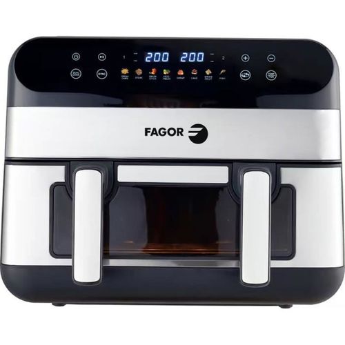 Friteuse Sans Huile 10 L 2400 W, Double Bac 4,5 L, Écran Tactile