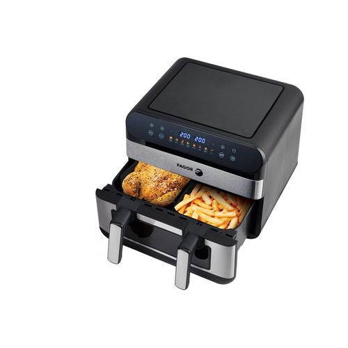 Friteuse Sans Huile 10 L 2400 W, Double Bac 4,5 L, Écran Tactile
