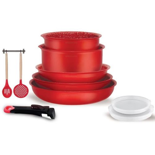 Batterie De Cuisine - Amr41 - Batterie De Cuisine 10 Pieces - Tous Feux Dont Induction