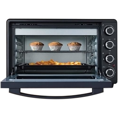 Mini Four Chaleur Tournante 45l 2000w Noir + Tourne-broche Amp4664