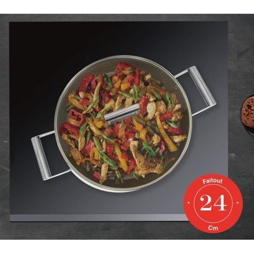 Faitout - Am6523 - 24 Cm Avec Couvercle - Aluminium Forgé - Tous Feux Dont Induction + Four