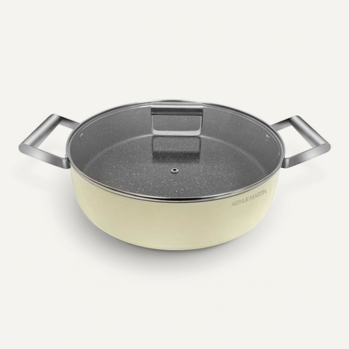 Faitout - Am6523 - 24 Cm Avec Couvercle - Aluminium Forgé - Tous Feux Dont Induction + Four
