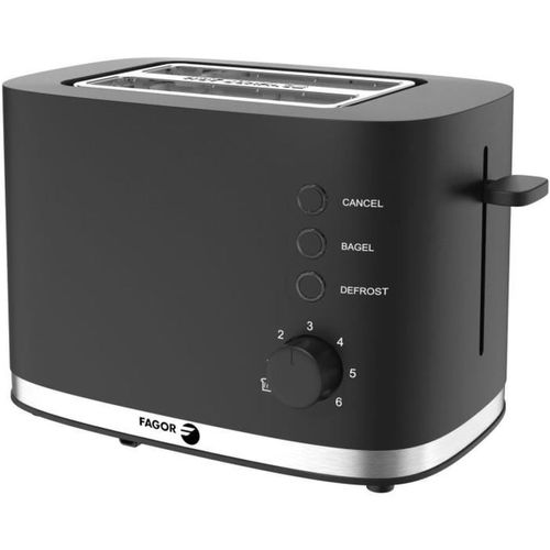 Grille-pain 2 Tranches Compact, 6 Niveaux, Fonctions Bagel Et Décongélation