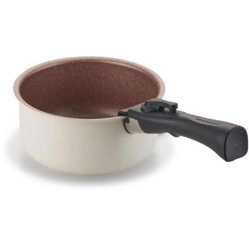 Set De Cuisson 18 Pièces En Aluminium – Revêtement Effet Pierre, Poignée Amovible, Induction