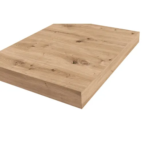 Plan de travail standard - décor chêne brut vue de face