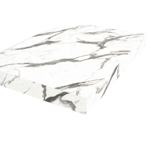 Crédence - marbre blanc vue de face