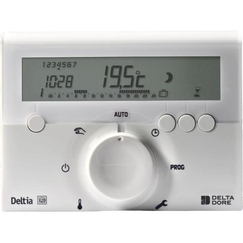 Deltia 8.03 Thermostat Programmable Sans Fil 868 Mhz Avec Récepteur
