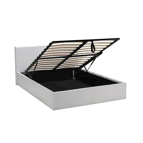 Lit Coffre 140x190 Barcelona + 1 Sommier / Blanc