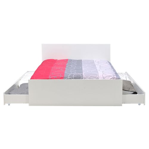 Lit 140x190 Inclus 2 Tiroirs Oslo Blanc