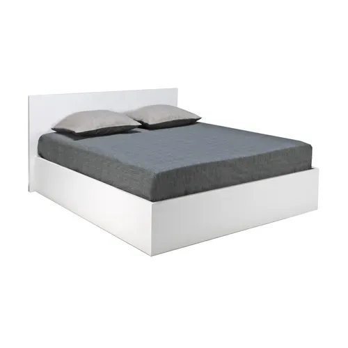 Lit Coffre Madrid 140x190 + 1 Sommier / Blanc