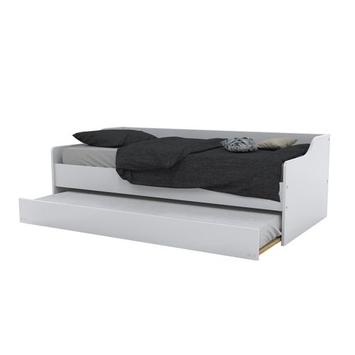 Lit Gigogne - 2 Sommiers - 1 Tiroir-lit 90x200 Sweet - Blanc