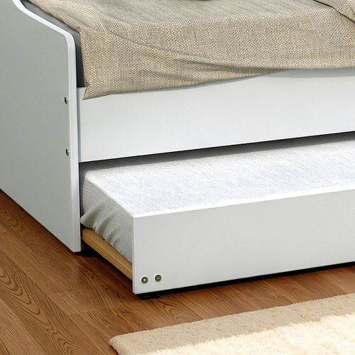 Lit gigogne 90x190 cm avec sommiers ALIX blanc