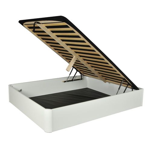 Lit Coffre Spiro 140x190cm + 1 Sommier / Blanc