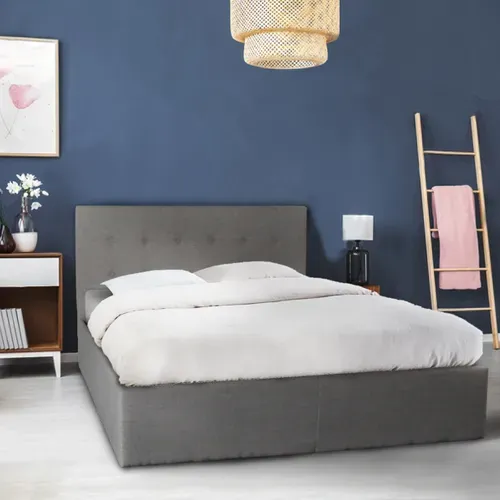 Lit Coffre 160x200 Sommier Inclus Mily Gris Foncé