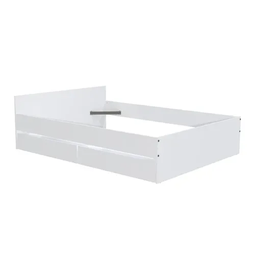 Lit Kappa 140x190 Cm + 2 Tiroirs / Blanc