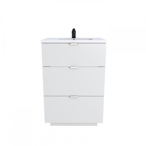 Meuble Sous-vasque 3 Tiroirs Marbella 60 Cm + Vasque / Blanc