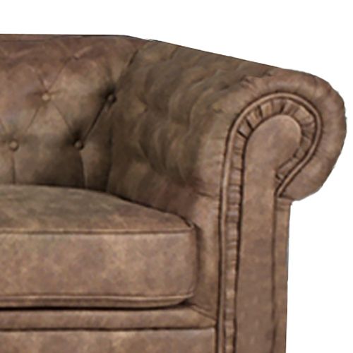 Canapé Chesterfield 2 Places / Marron Vieilli