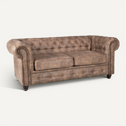 Canapé Chesterfield 2 Places / Marron Vieilli