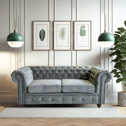 Canapé Chesterfield 2 Places / Gris