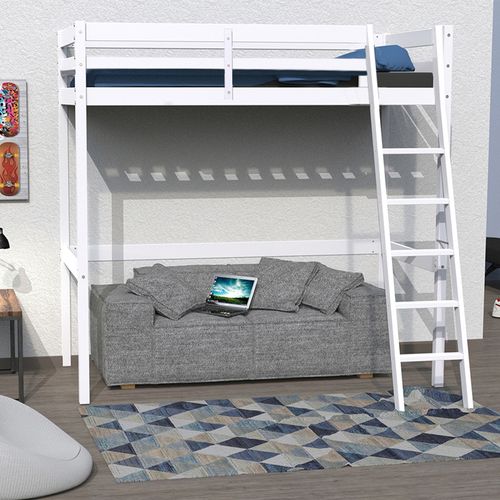Lit Mezzanine 90x190 Sommier Inclus Dylan - Blanc