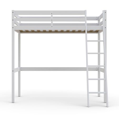 Lit Mezzanine 90x190 Sommier Inclus Dylan - Blanc