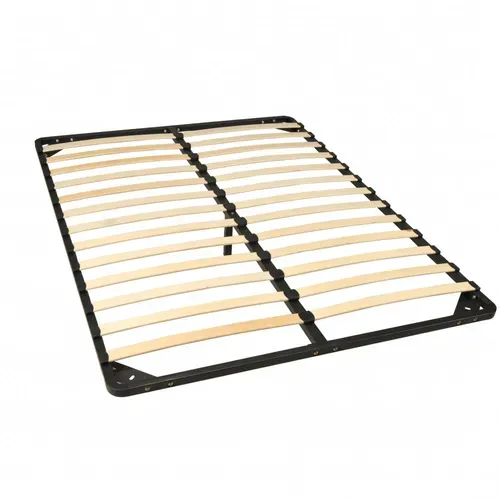 Sommier Métal Reno 140x190 Cm + 1 Pied Amovible / Noir