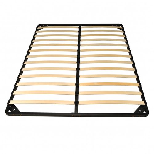 Sommier Métal Reno 160x200 Cm + 1 Pied Amovible / Noir