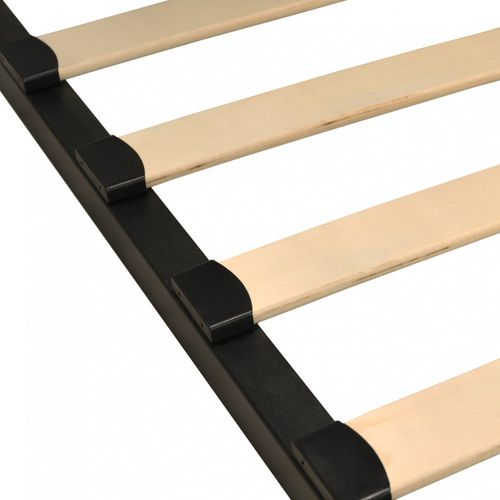 Sommier Métal Reno 160x200 Cm + 1 Pied Amovible / Noir