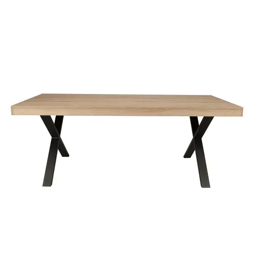 Table à Manger Cadix, 8 Personnes, 180 X 90 Cm / Décor Chêne Blanchi