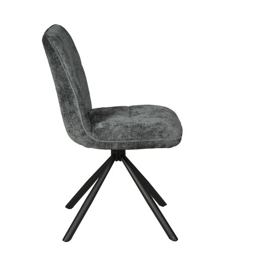 Lot De 4 Chaises Pivotantes De Salle à Manger Cortina / Gris Foncé