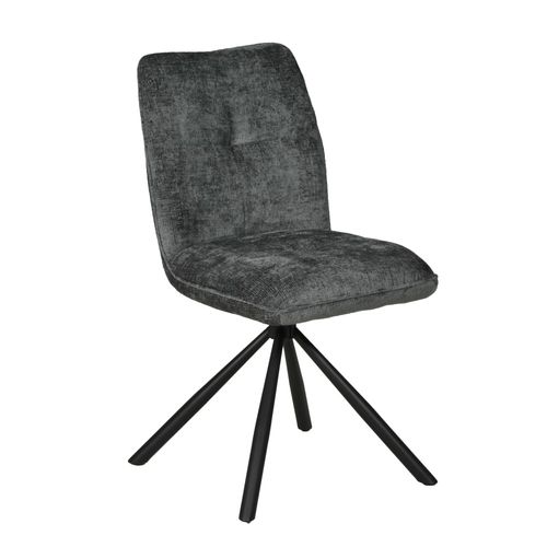 Lot De 4 Chaises Pivotantes De Salle à Manger Cortina / Gris Foncé