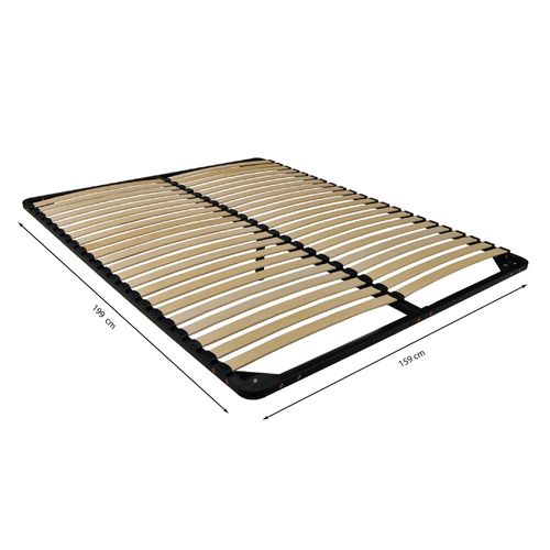 Sommier Métal Reno22 160x200+ 1 Pied Amovible / Noir