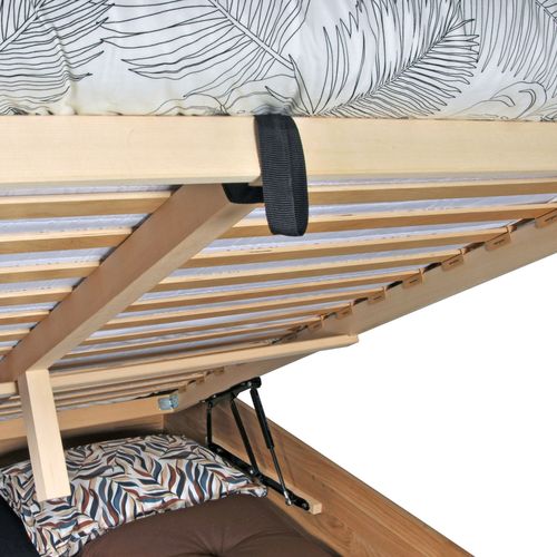 Lit coffre 160x200 cm en chêne massif OWEN