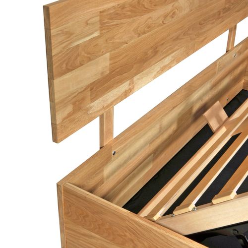 Lit coffre 160x200 cm en chêne massif OWEN