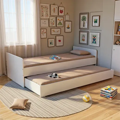 Lit Gigogne 90x190 Cm Bali / Blanc