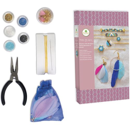 Kit Création Bijoux Perles Japonaises Et Plumes - Dès 12 Ans, Fils Et Accessoires